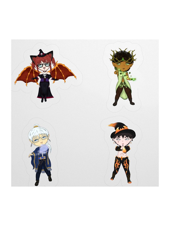 Witch Sticker Set | Choco, Zhen, Haruto, Itachi product image (3)