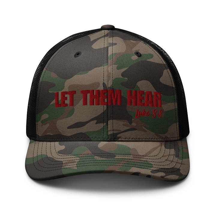 Let Them Hear Camo Trucker Hat product image (1)