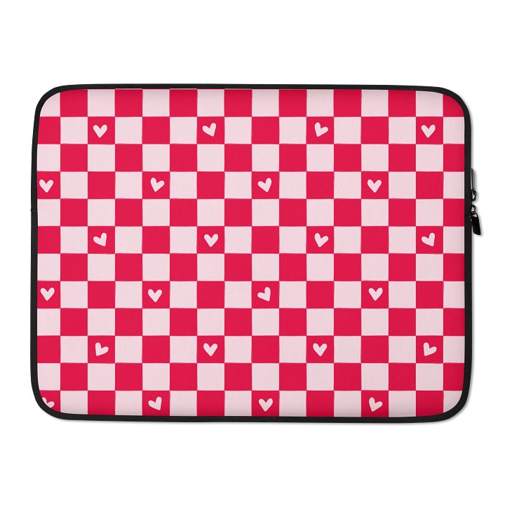 Checked Heart Dreams Laptop Sleeve product image (2)