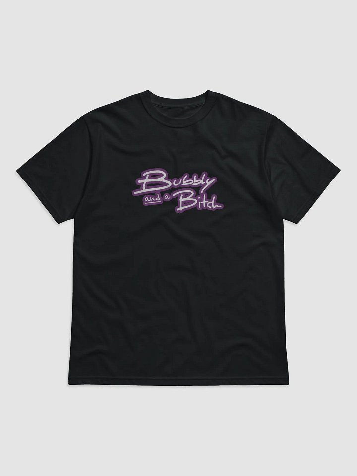 Bubbly and a B*tch (lined design, #763D7D) unisex eco tee product image (1)