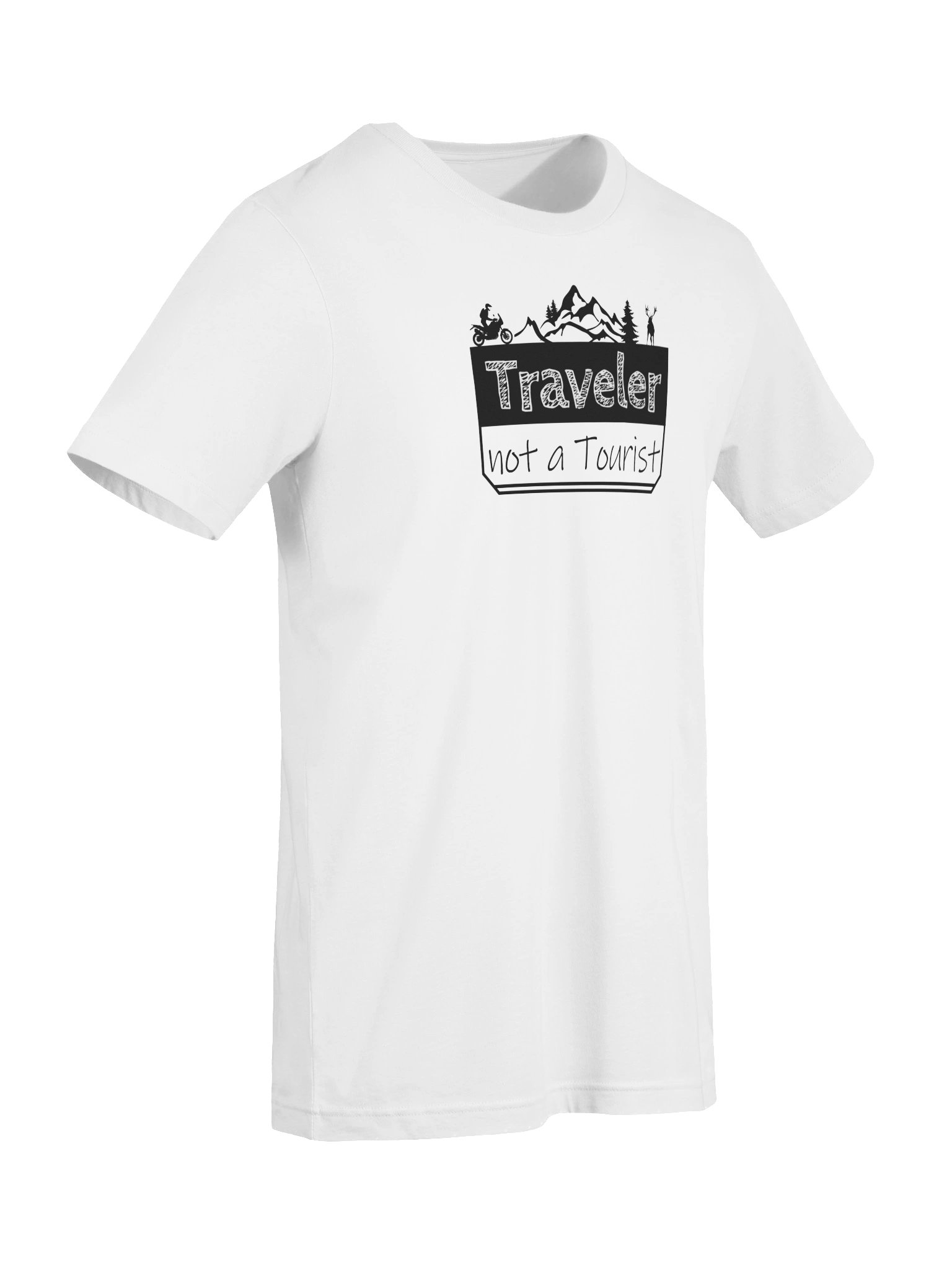Traveler not a Tourist | Women's Adventure Motorcycle T-Shirt product image (5)