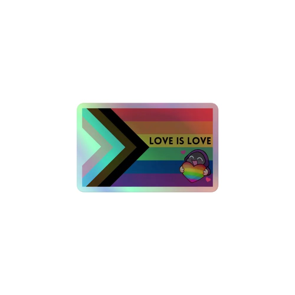 eabPRIDE Progress Holographic Sticker product image (1)