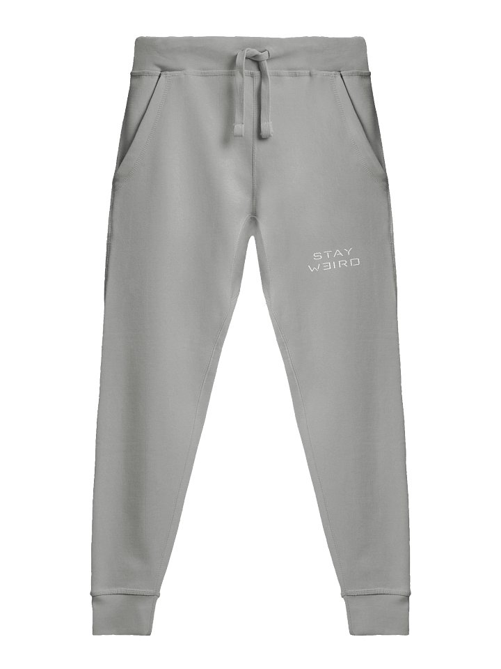 Stay Weird Fleece Joggers White Font product image (19)