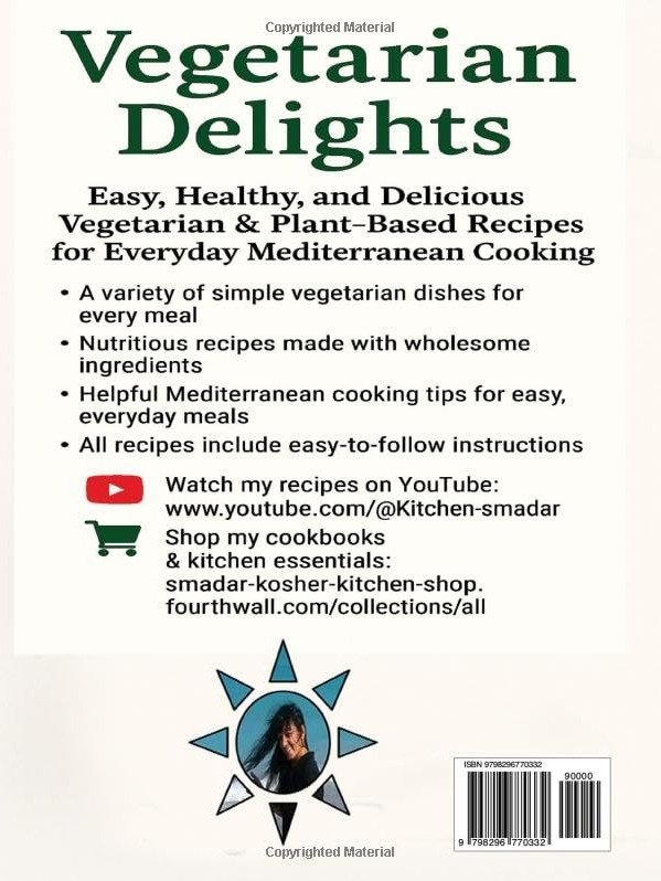 Vegetarian Delights: Easy, Healthy, and Delicious Vegetarian & Plant-Based Recipes for Everyday Mediterranean Cooking Hardcover product image (2)