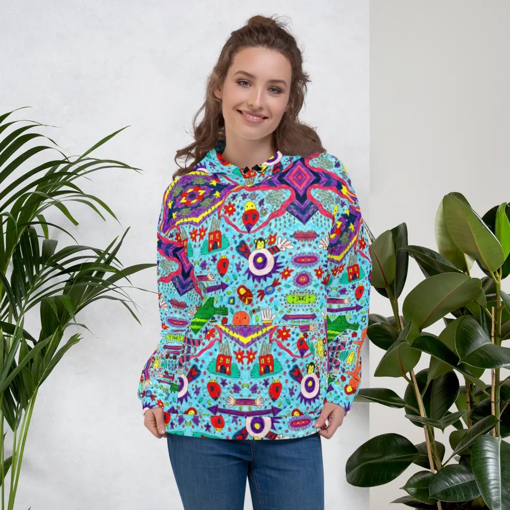 Abstract Doodle Characters Unisex Pull Over Hoodie product image (5)