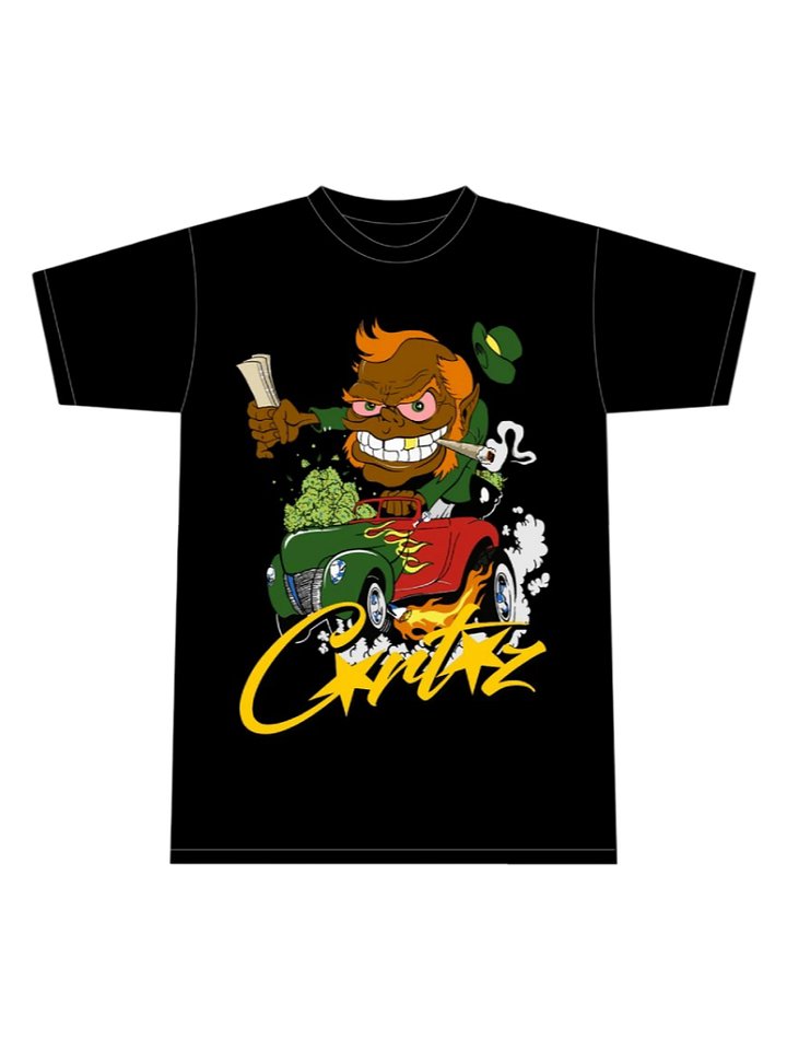 Corteiz Leprechaun 420 T-Shirt – Black product image (1)