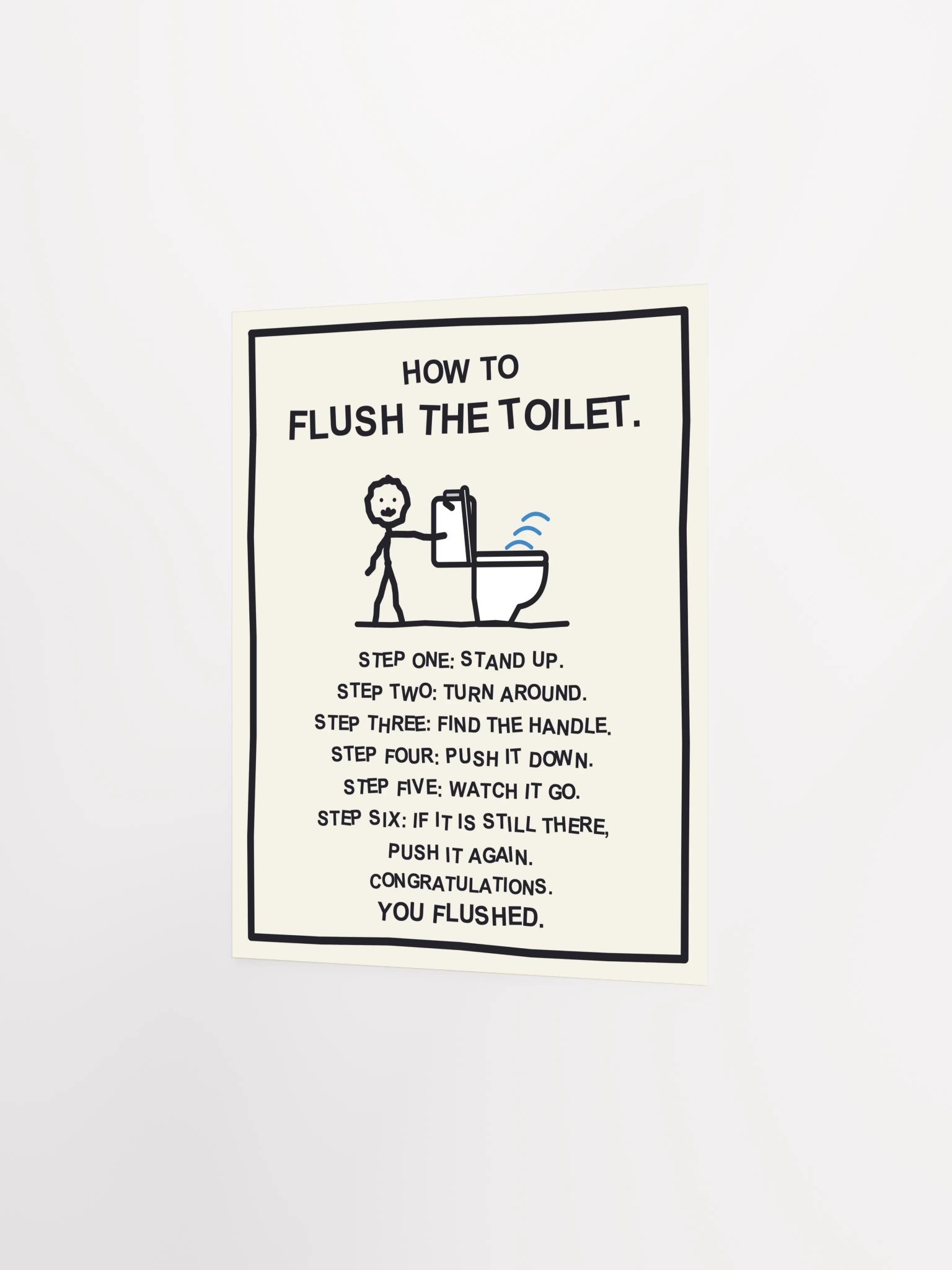 How to Flush the Toilet (Bathroom Sign) product image (26)