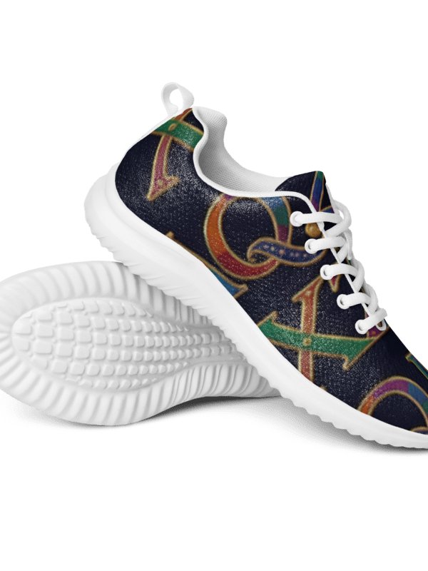 XZAQLI "Jeweled Script" Premium Women's Sneakers (Navy Blue) product image (7)