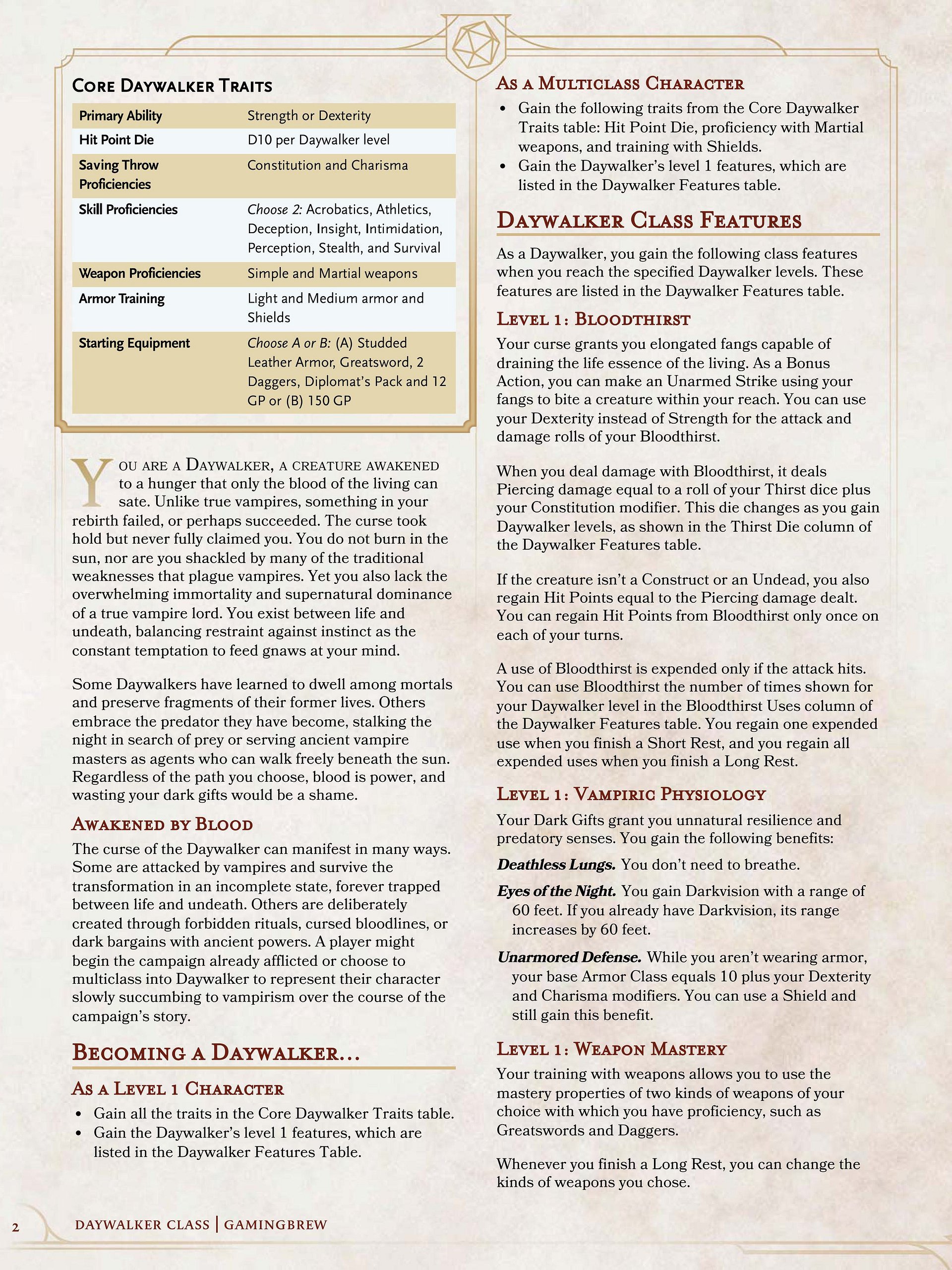 Daywalker 5E & 5.5E Class product image (3)