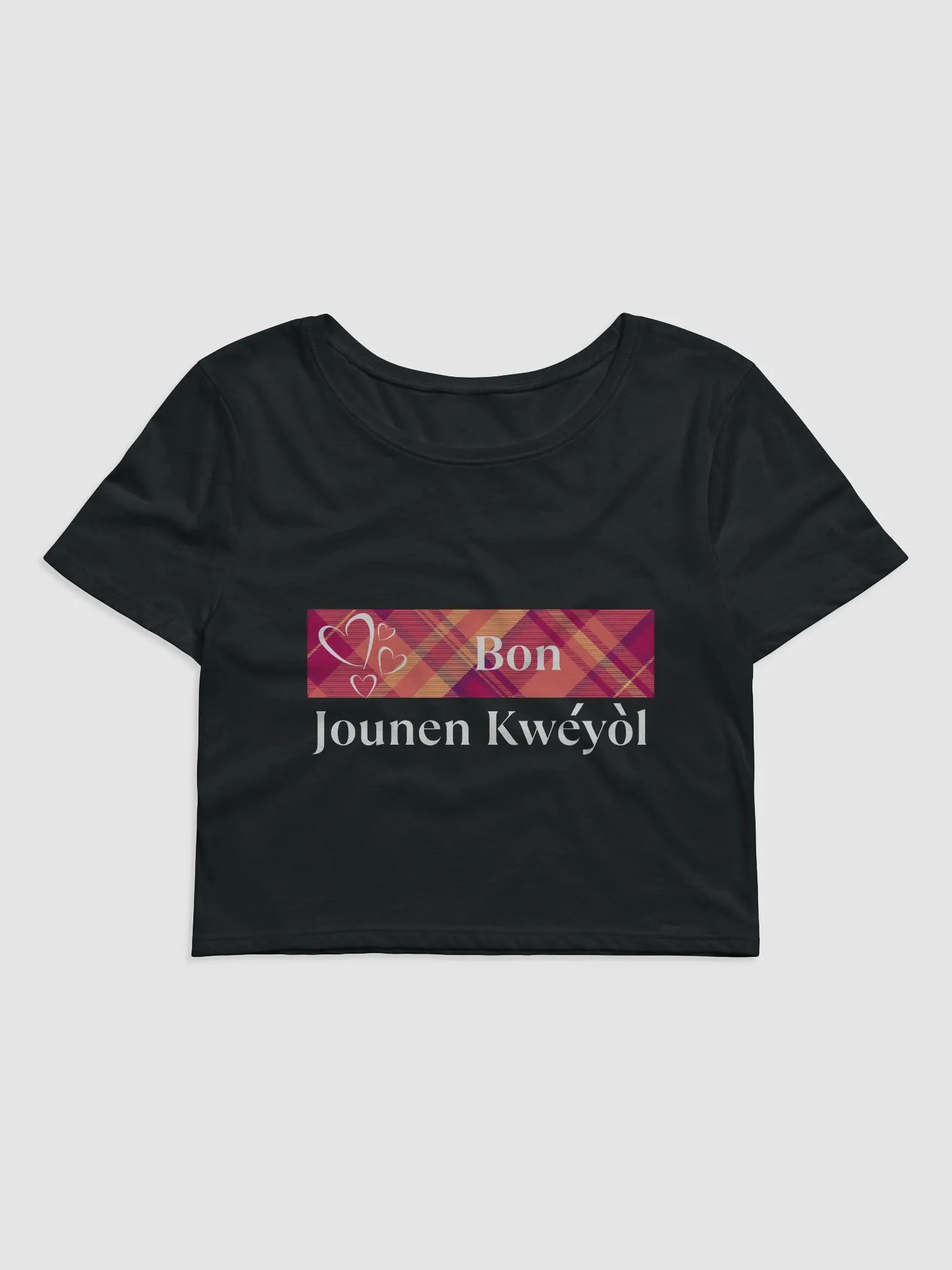 Bon Jounen Kwéyòl Women's Crop Tee product image (1)