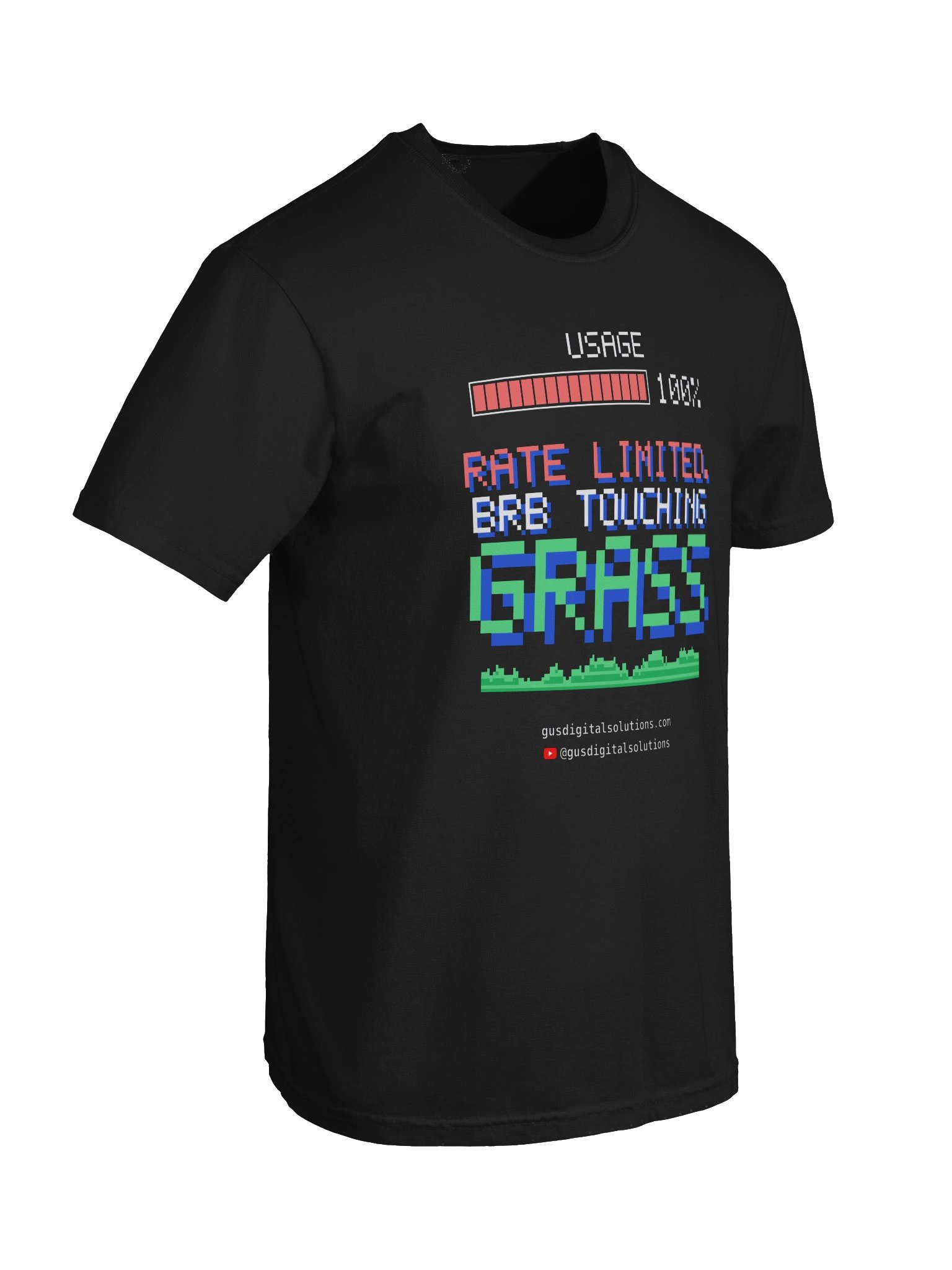 Rate Limited, BRB Touching Grass T-Shirt: Funny AI Coding Tee product image (10)