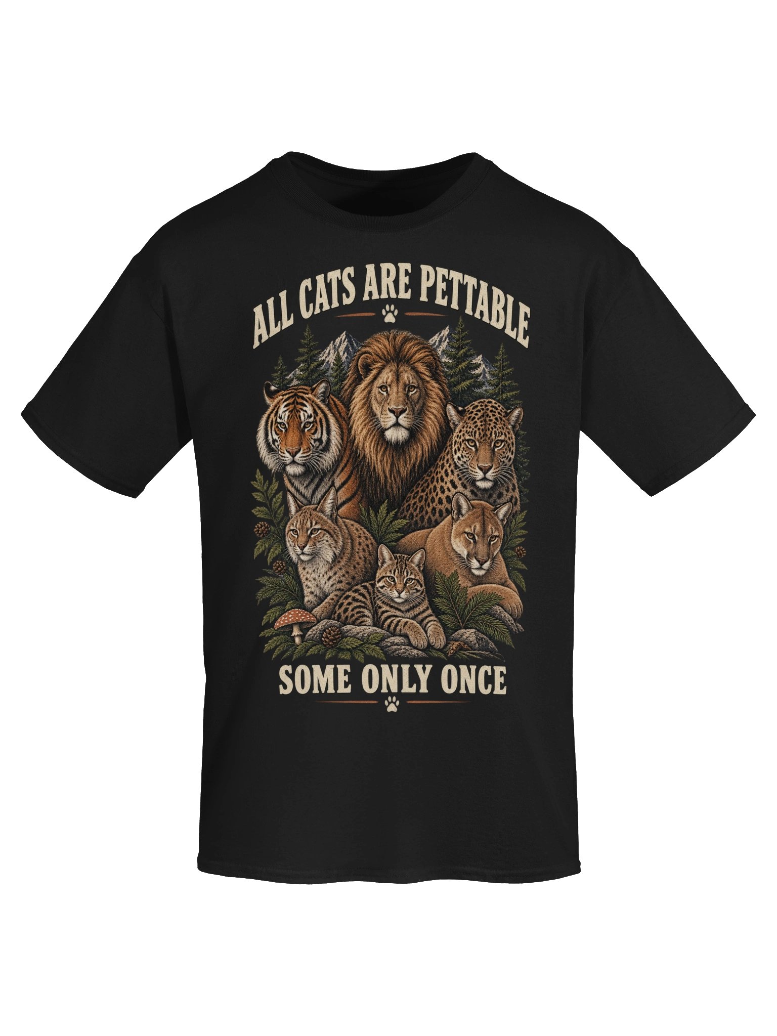 All Cats are Pettable Some Only Once T-Shirt Funny Wild Cats Vintage shirt product image (3)