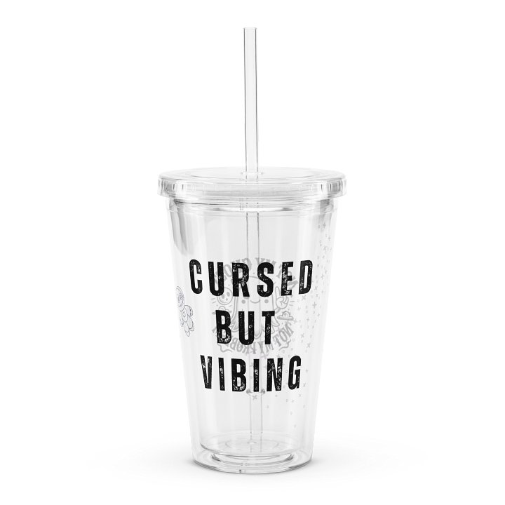Cursed But Vibing | Not My Ghost, Not My Problem Clear Tumbler product image (1)