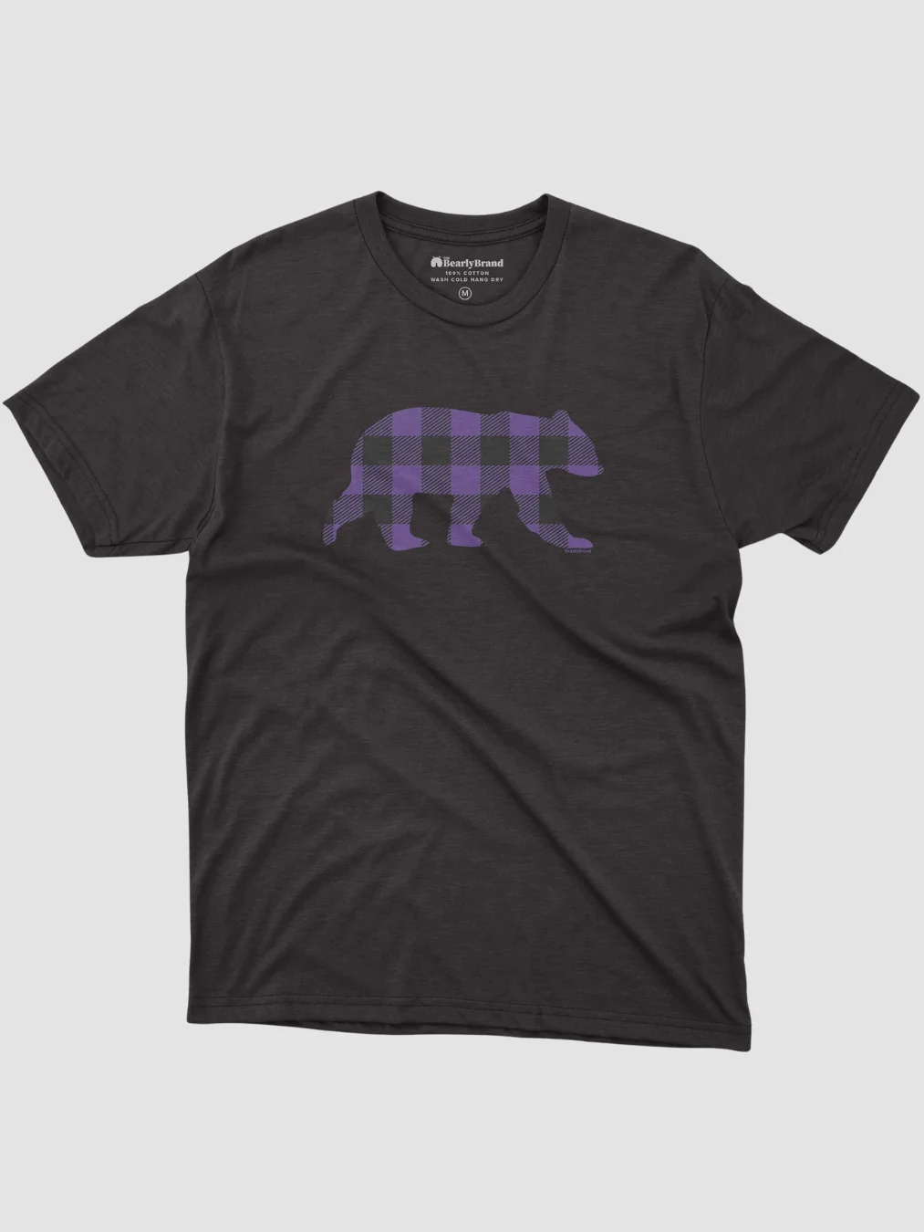 Purple Buffalo Check Bear T-Shirt product image (2)