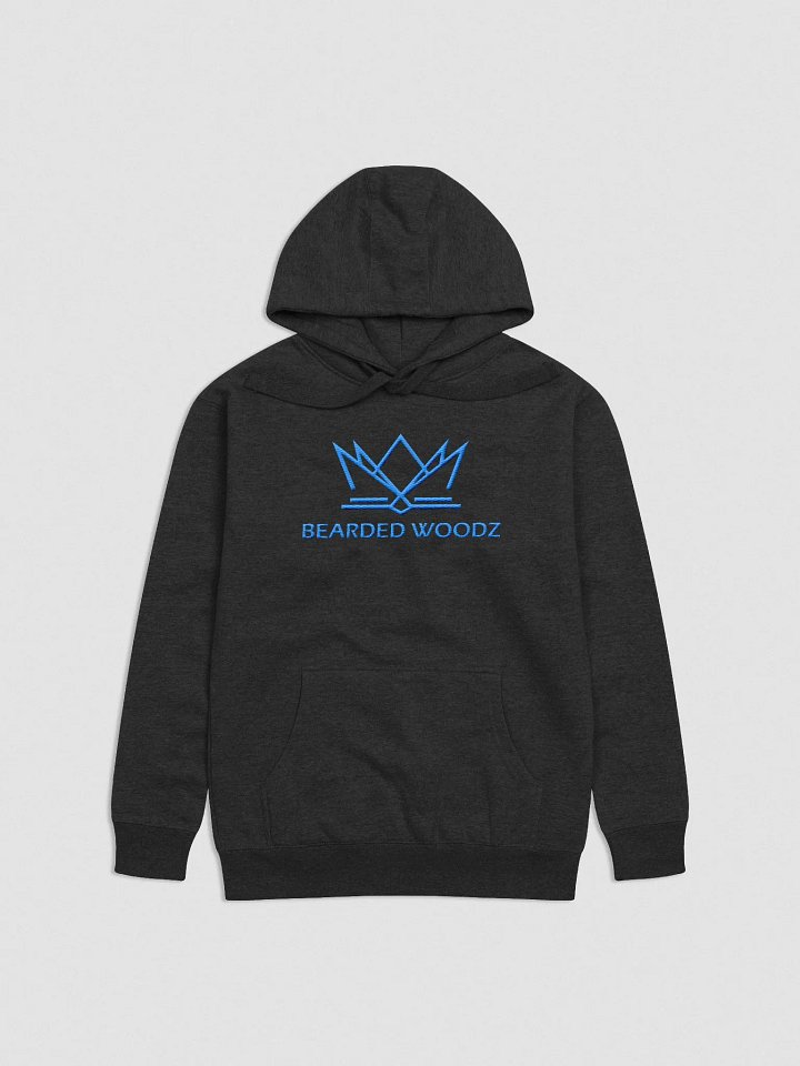 Men's Classic Bearded Woodz Hoodie (Aqua/Teal Embroidery) product image (1)