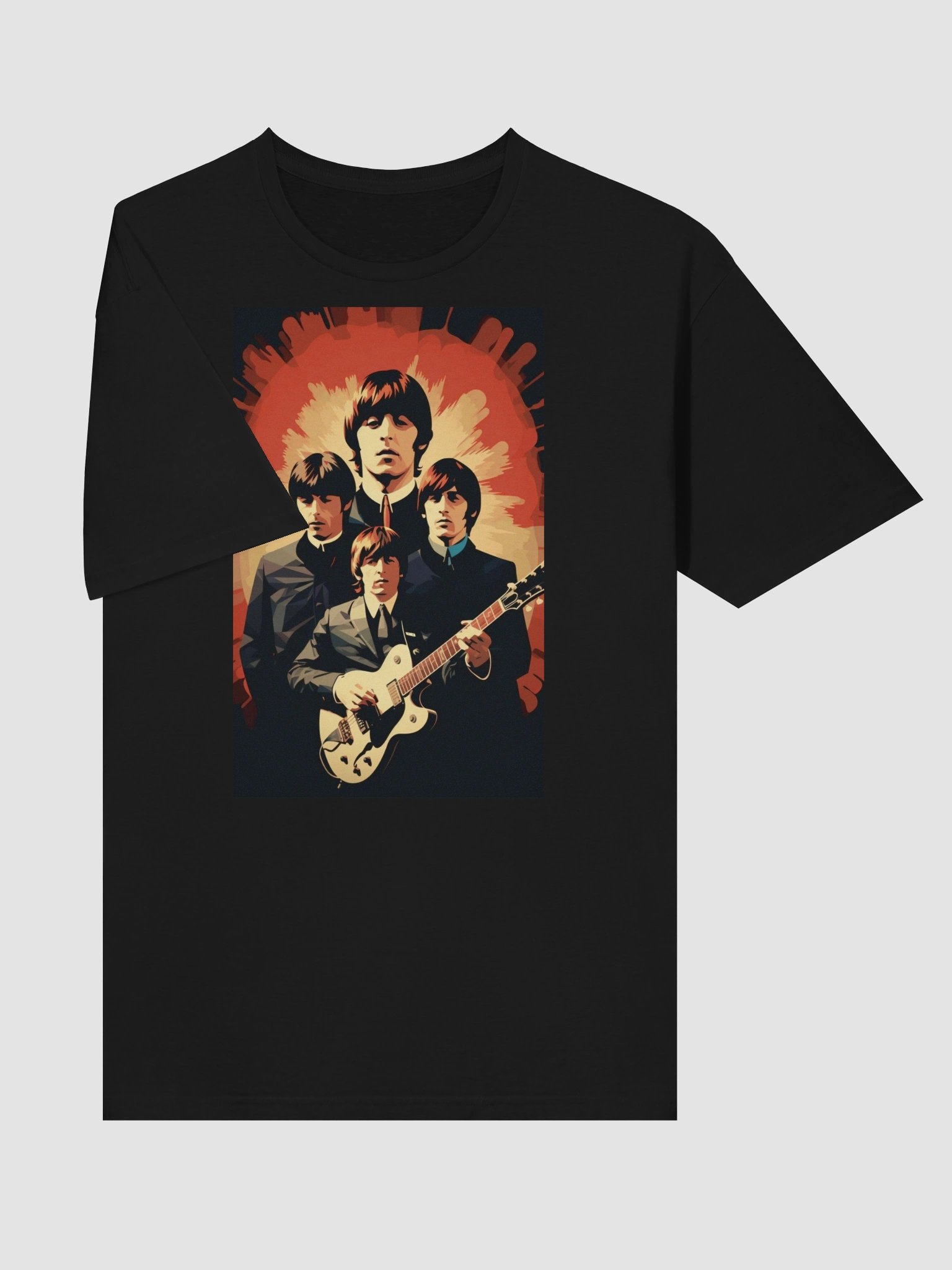 The Beatles Psychedelic T-Shirt | Vintage Illustrated Rock Band Graphic Tee | Classic Music Art Shirt product image (3)