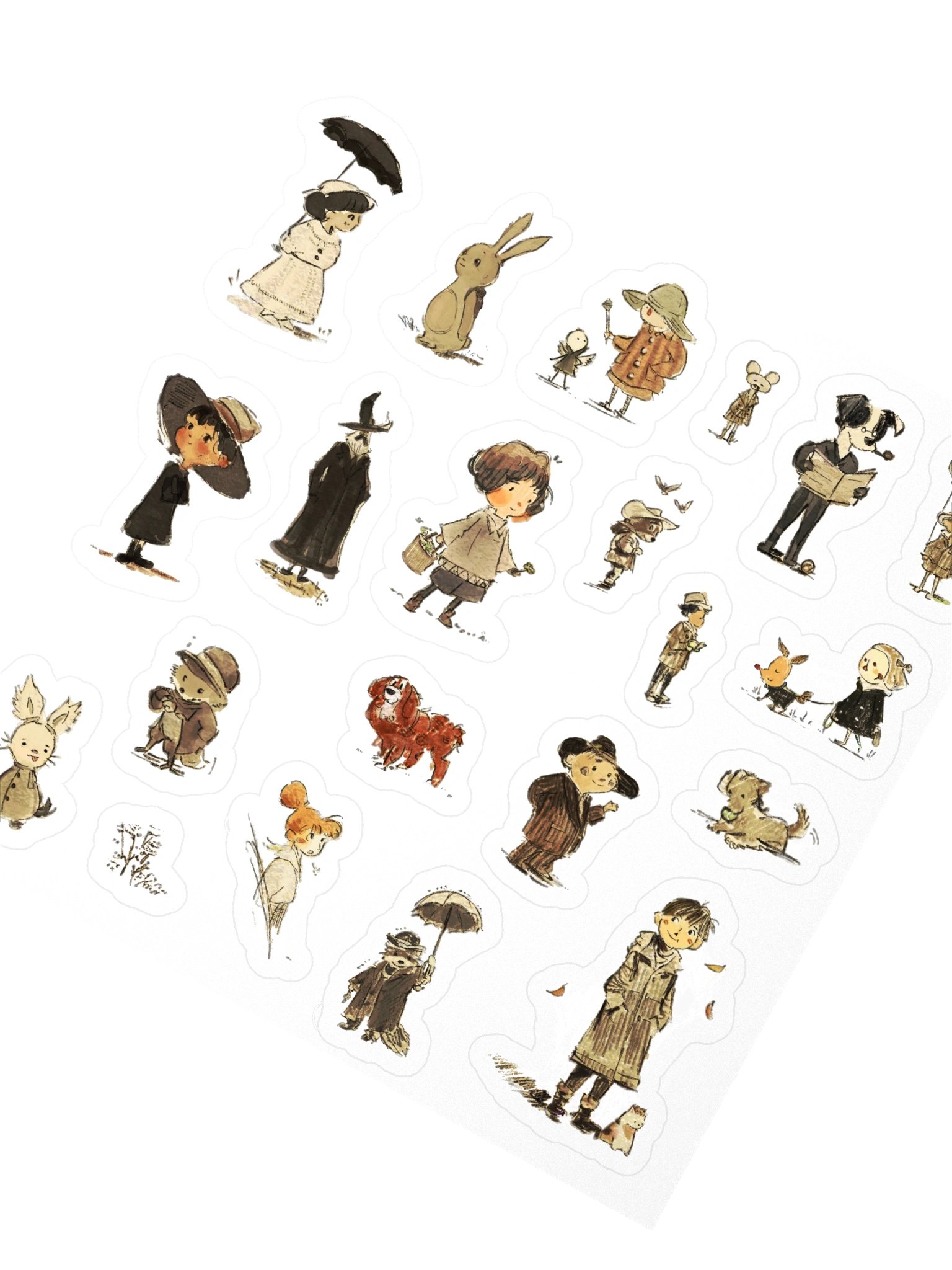 autumn sketches 🍂 stickers - 5.5" x 5.5" - 14cm x 14cm product image (2)
