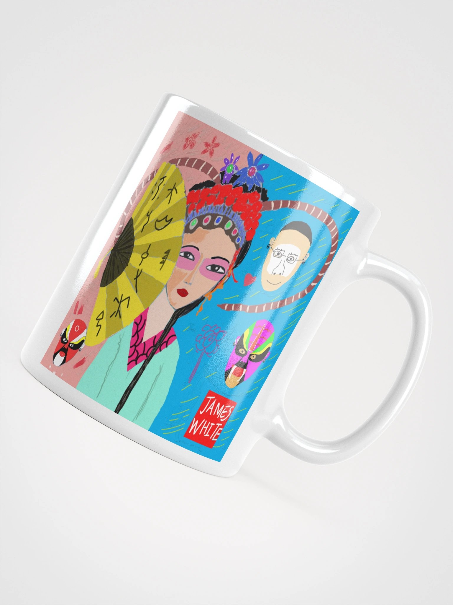 White Glossy Mug: opera product image (10)