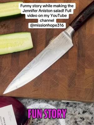 Funny story while making the Jennifer Aniston salad! Full video on my YouTube channel @missionhope316 #missionhope #youtuber #health #foodprep 