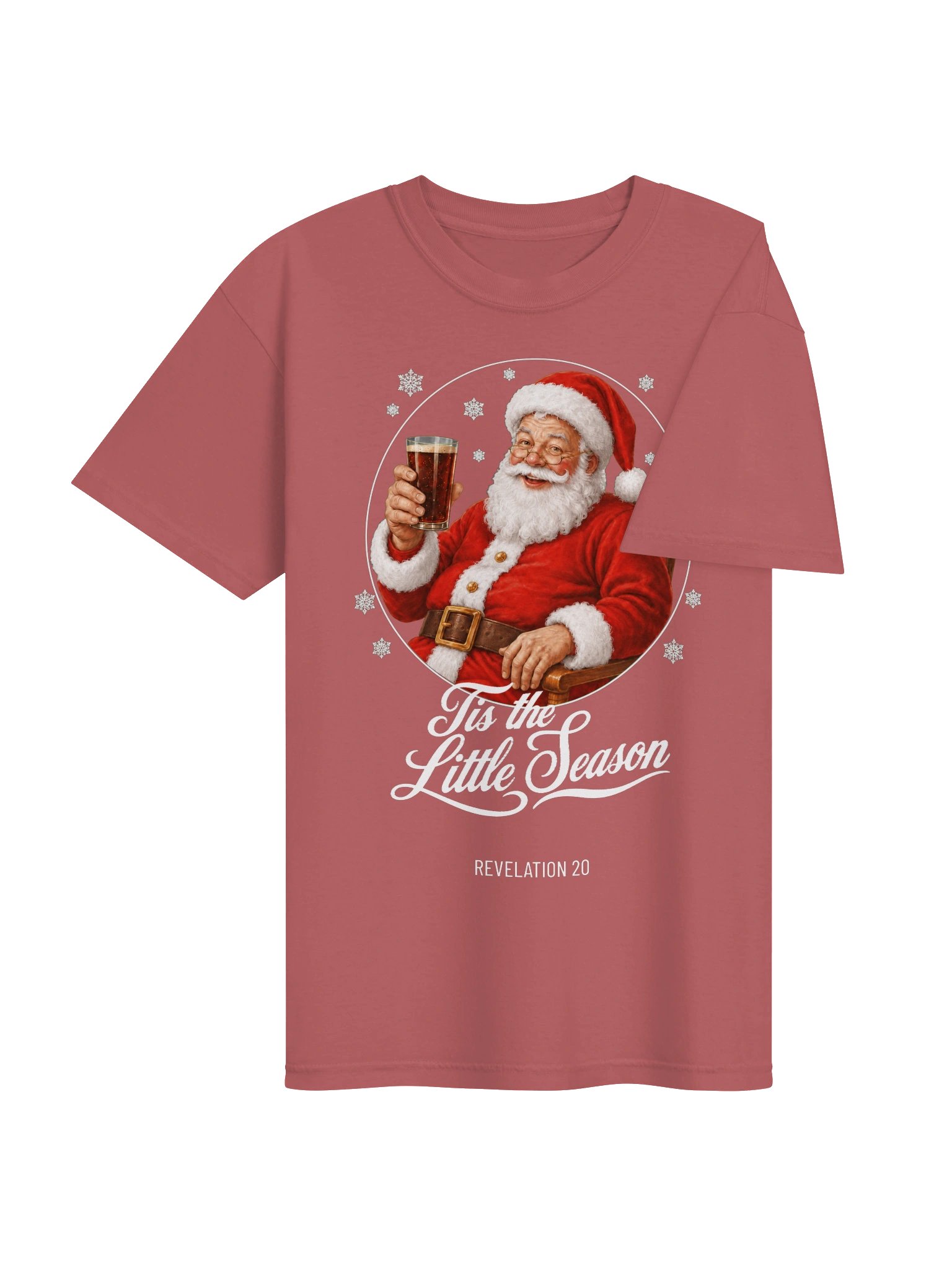 ’Tis the Little Season T-Shirt – Vintage Santa Christmas Design product image (3)
