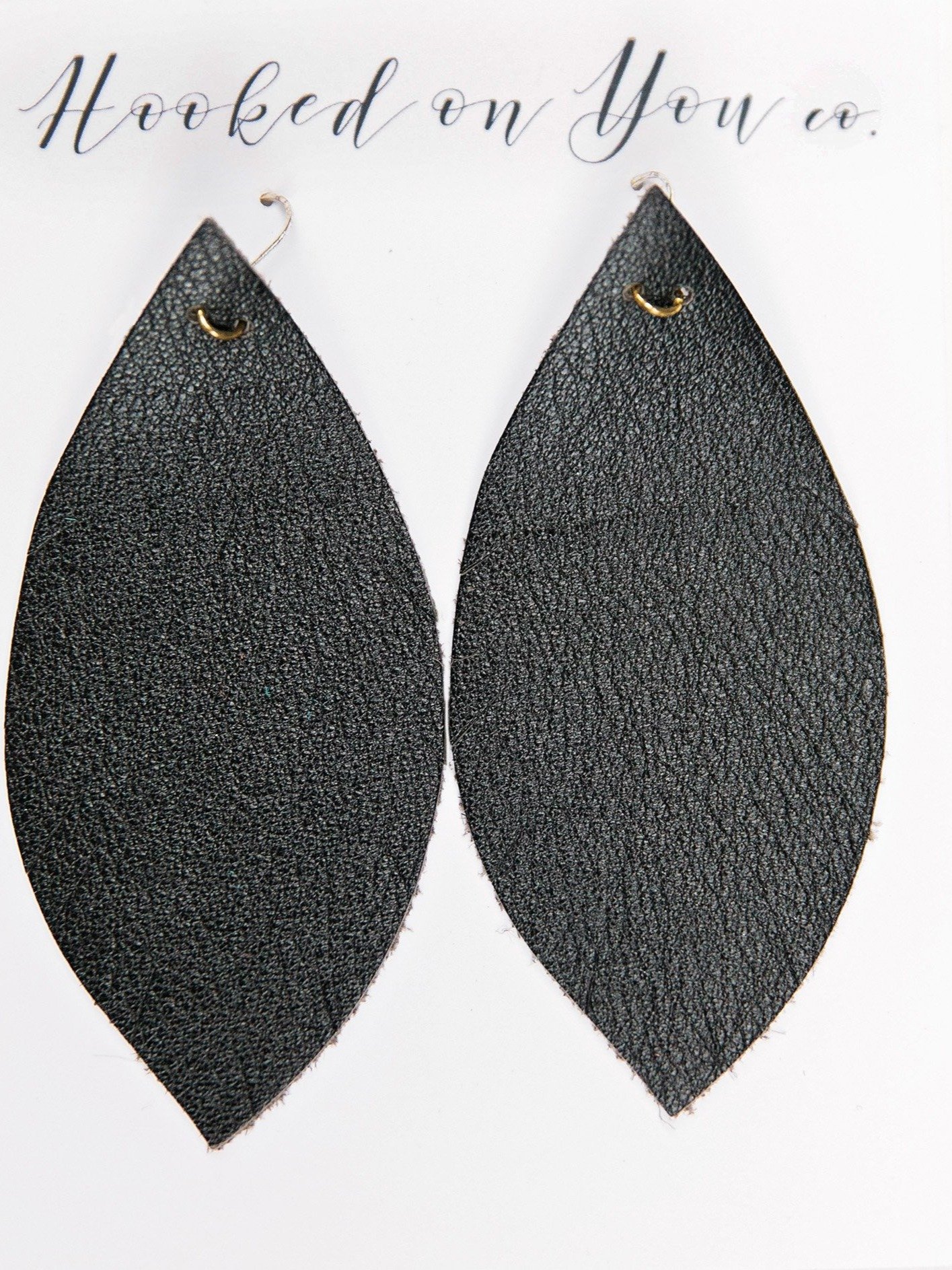 Black Showstopper Leather Earrings product image (2)