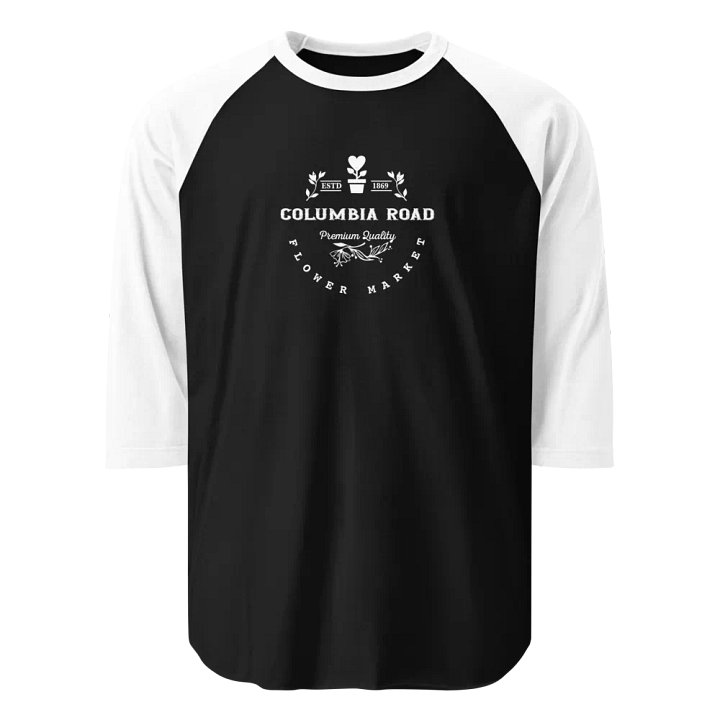 Columbia Road Market 3/4 Sleeve Raglan Tee (Black) product image (1)