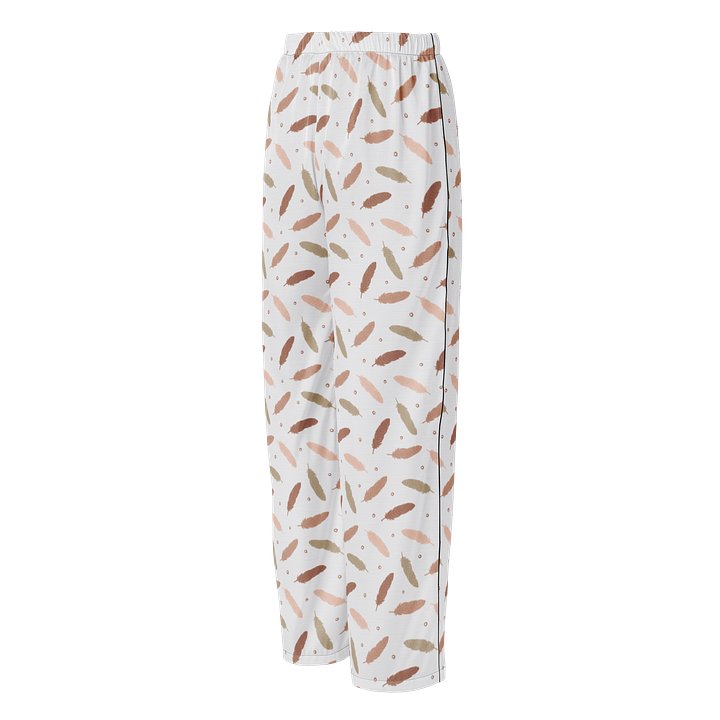 Mocha Mousse Feathers Ladies Pajama Pants product image (2)