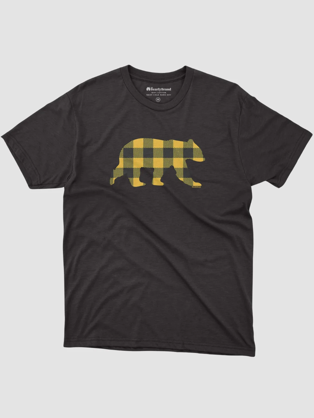 Yellow Buffalo Check Bear T-Shirt product image (1)