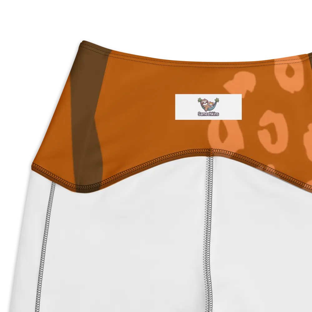Flowing Orange Camo Leggings with Pockets product image (3)
