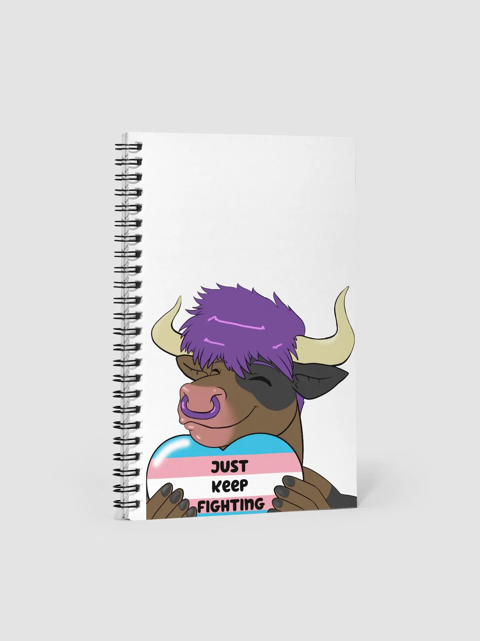 "Just Keep Fighting" Spiral Notebook product image (1)