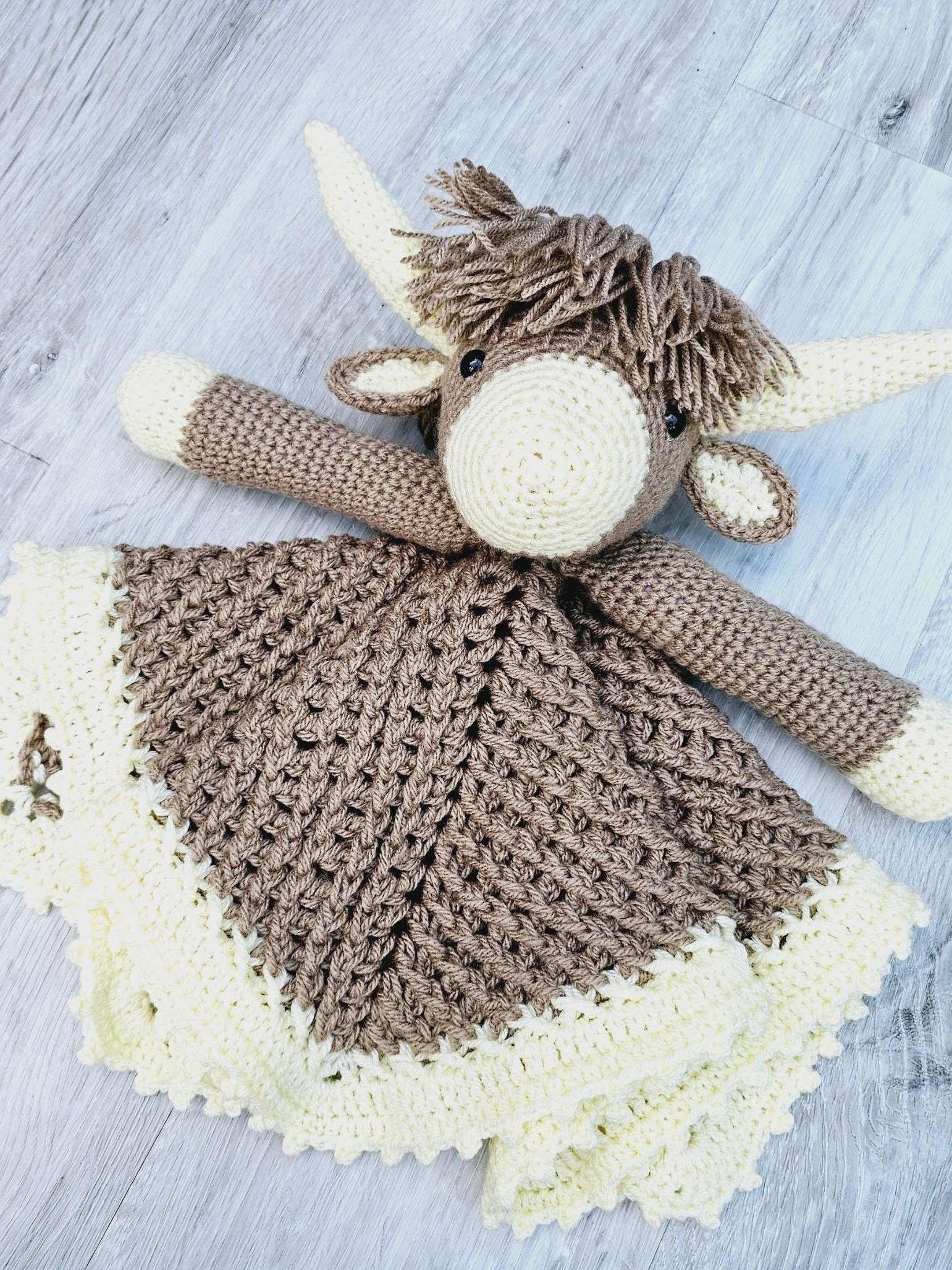 Highland Cow Lovey Blanket Crochet Pattern | Scottish Farm Animal (PDF Pattern) product image (3)