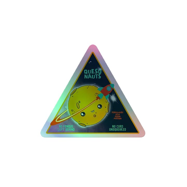 QUESONAUTS MOON MISSION SHINY STICKER product image (2)