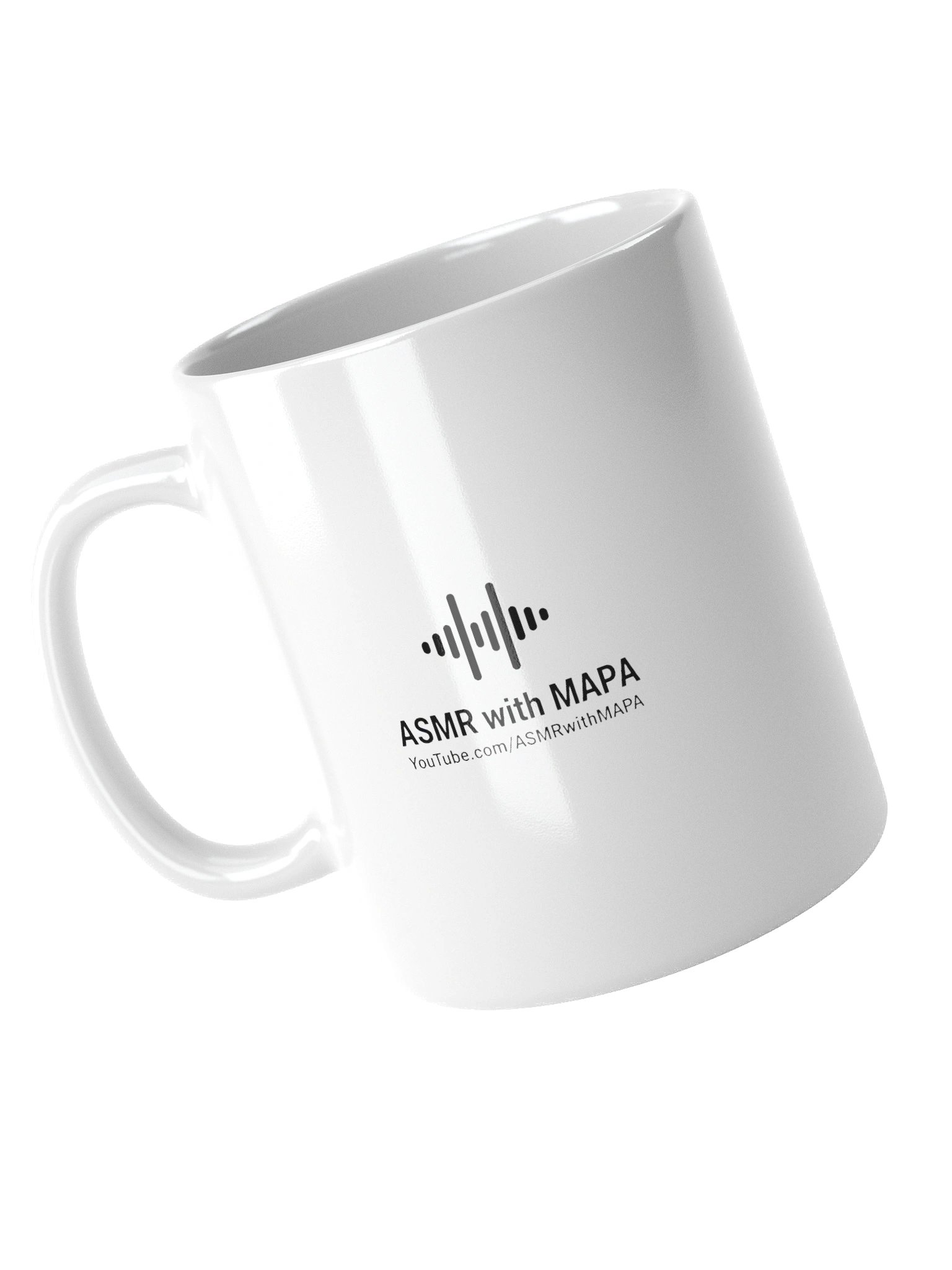 ASMR with MAPA White Mug – Black Soundwave Logo & Text (11oz, 15oz, 20oz) product image (10)