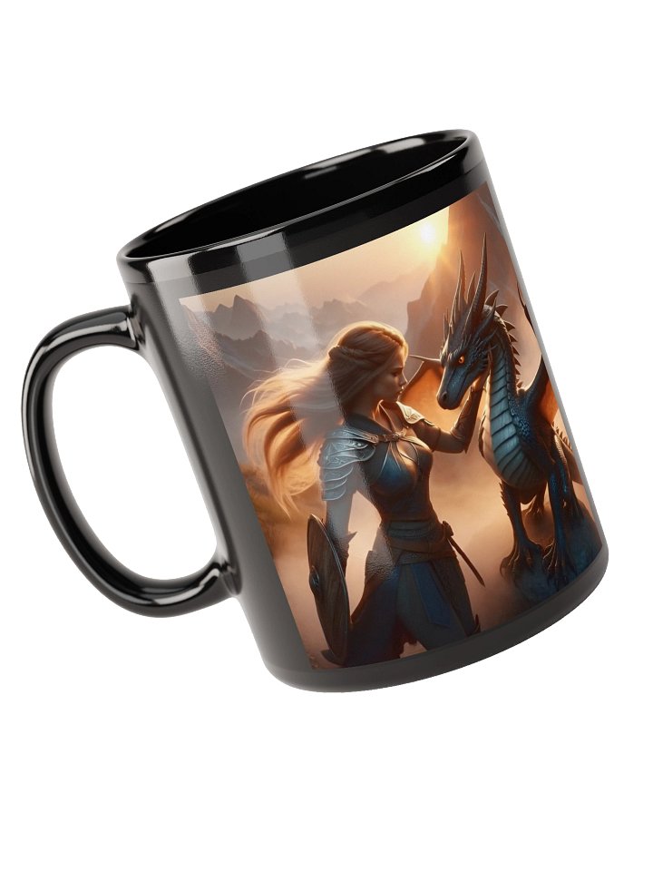 Dragon's Embrace Black Glossy Mug product image (1)