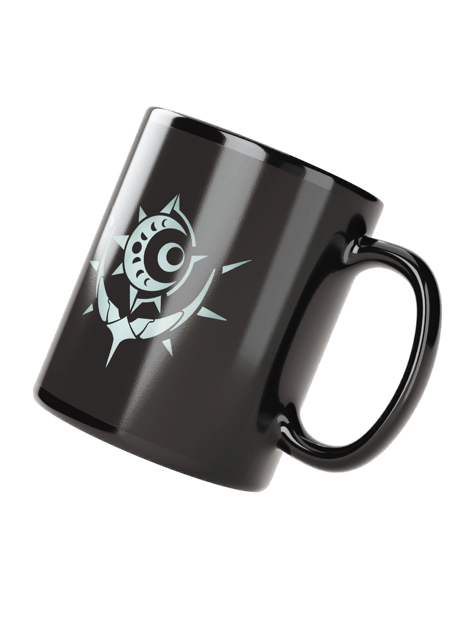 Glossy Mug (black) - Moon Mark Design product image (2)