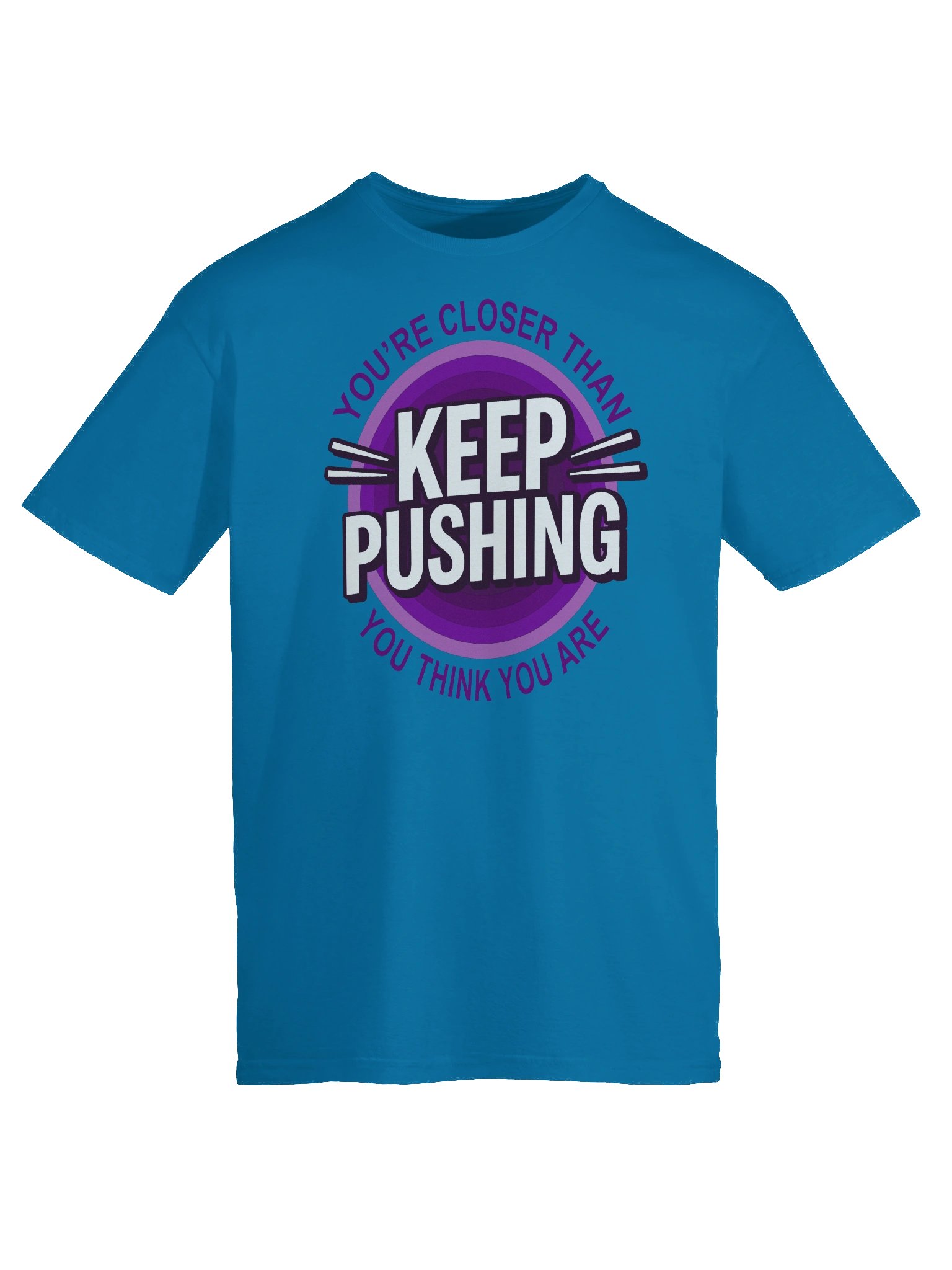 KEEP PUSHING - YOU’RE CLOSER THAN YOU THINK YOU ARE GRAPHIC T- SHIRT Purple product image (3)
