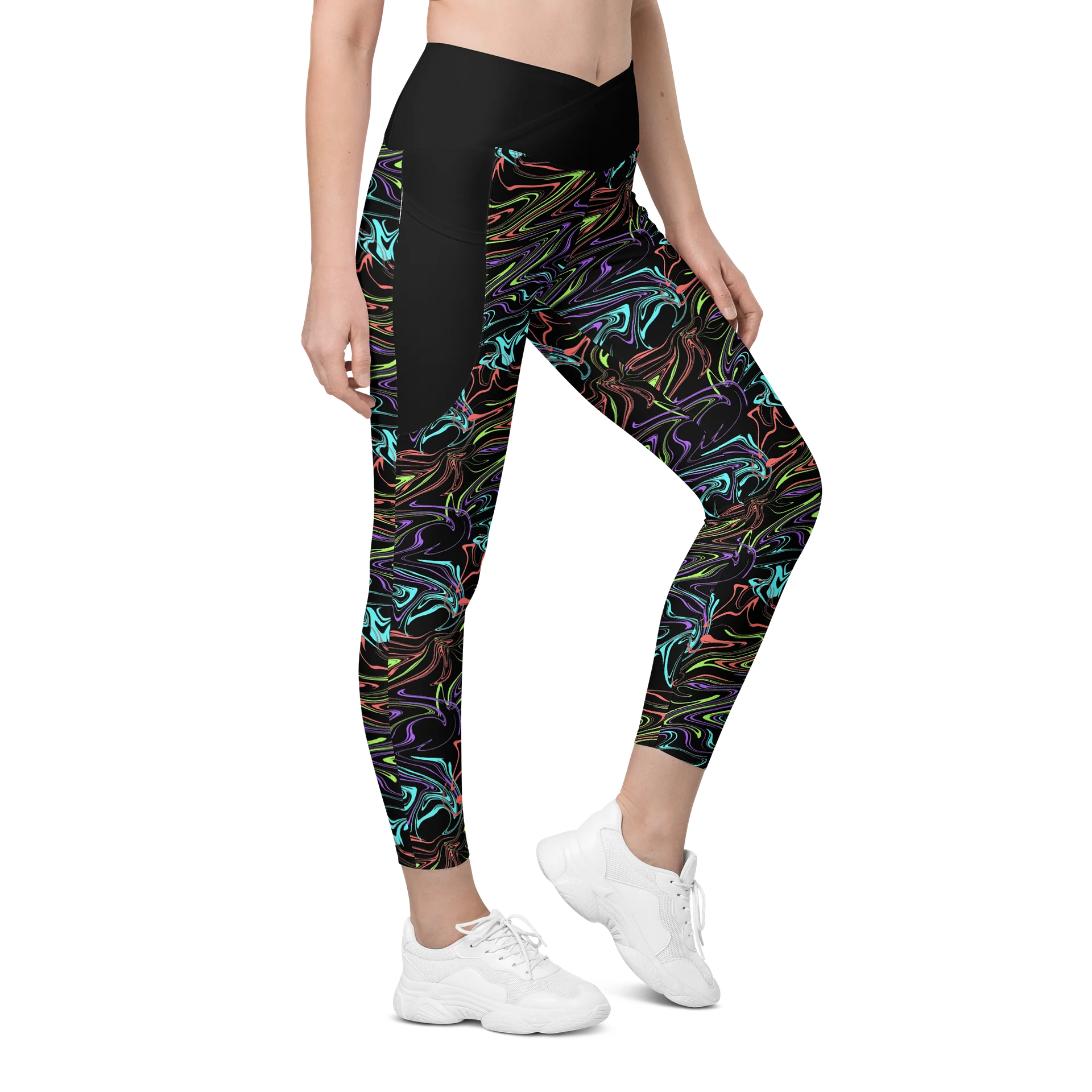 Colorful Crossover Pocket Leggings product image (4)
