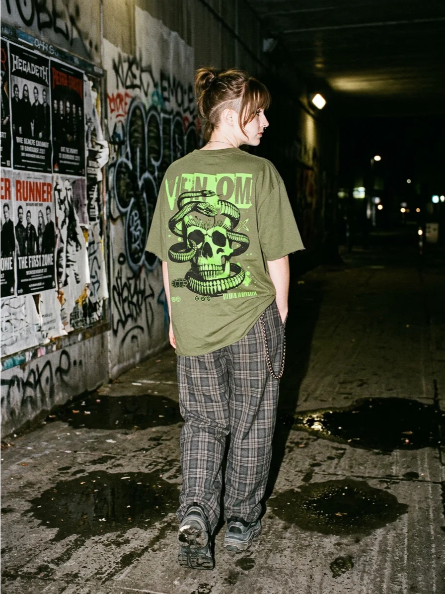Venomous Skull T-Shirt | Void Club x Comfort Colors Heavyweight Garment-Dyed Tee product image (2)