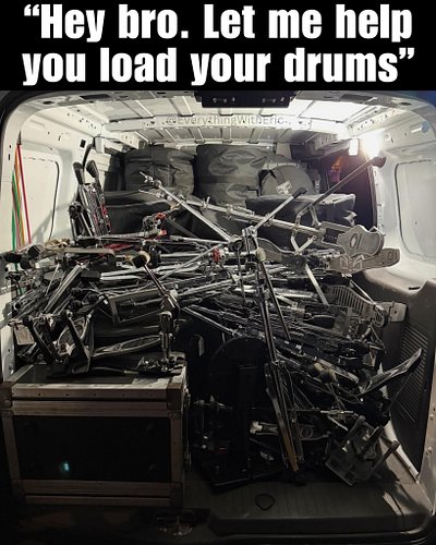A lead sing would never do this, because they're already at home in bed
.
#drums #everythingwitheric #ericlovley #drummer #mu...