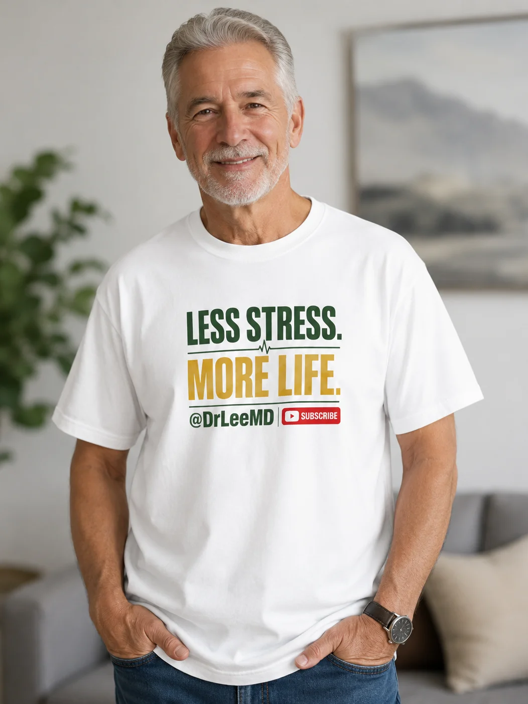 Less Stress. More Life. unisex T shirt product image (2)