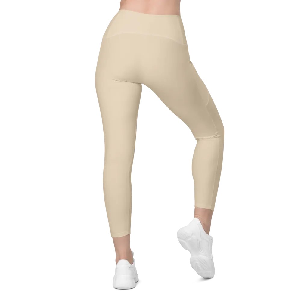Pastel Cream Leggings with Pockets product image (4)
