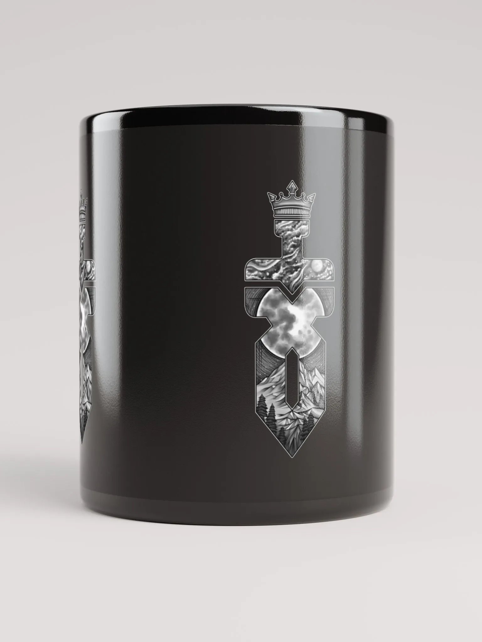 Glossy Black Mug with Logo product image (5)