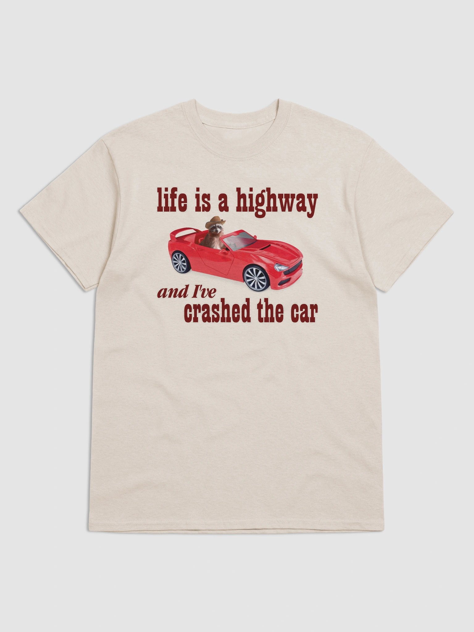 Life is a Highway - Raccoon T-shirt product image (13)