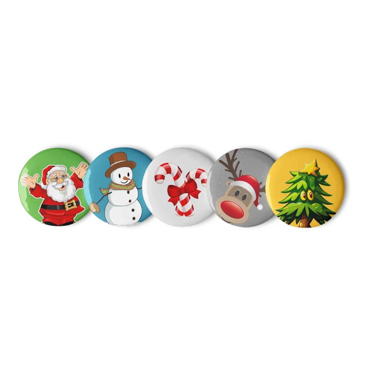 "Jolly Christmas" Pin Button Set (5-Piece) (2024) product image (2)