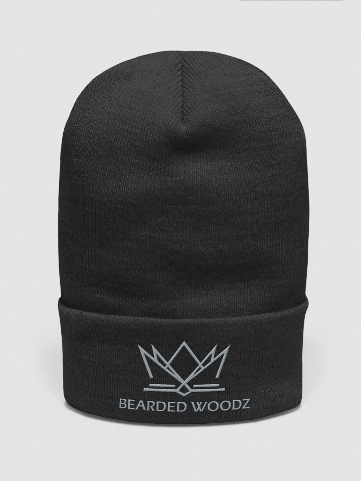 Bearded Woodz Classic Beanie (Grey Embroidery) product image (1)