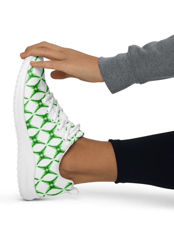 Green Starburst Pulse Sneakers Geometric Green Hex Women's Sneakers product image (7)