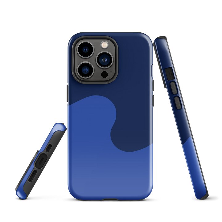 Deep Sea Blue Minimal Wave iPhone Case product image (2)