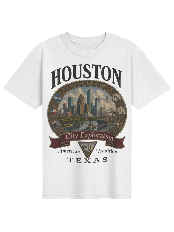 Vintage Houston Shirt, Texas Graphic Tee, Comfort Colors 1717 Space City Travel Souvenir T-Shirt product image (1)