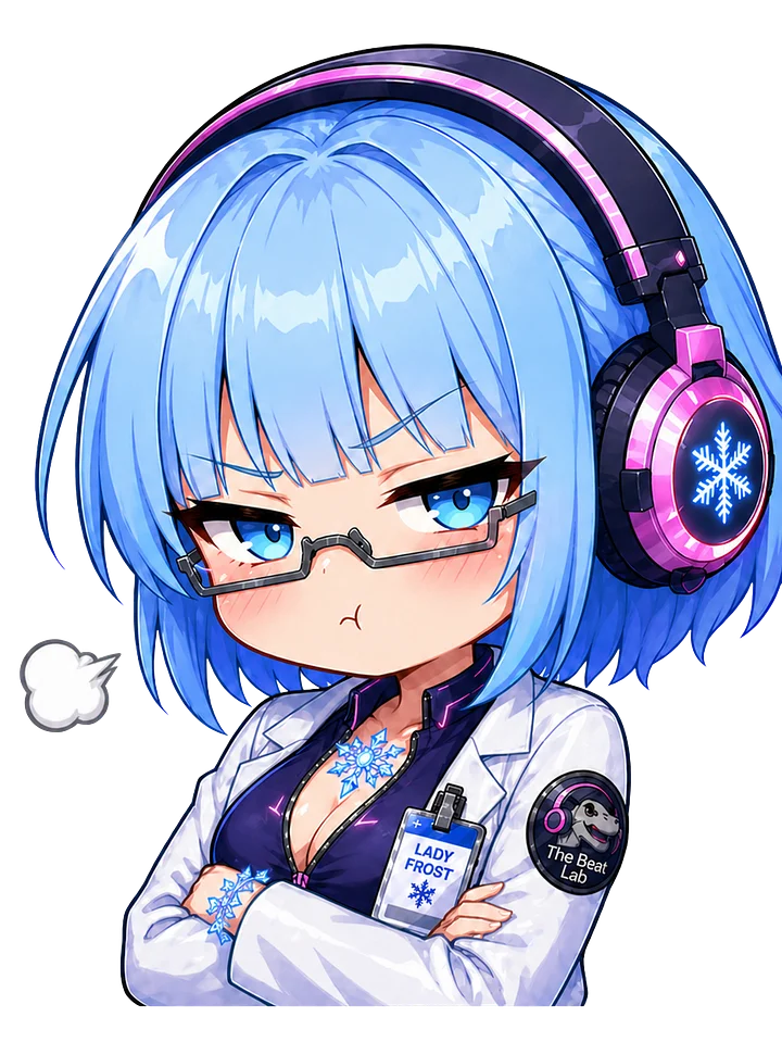 Lady Frost Annoyed Emote - Die Cut Sticker product image (1)