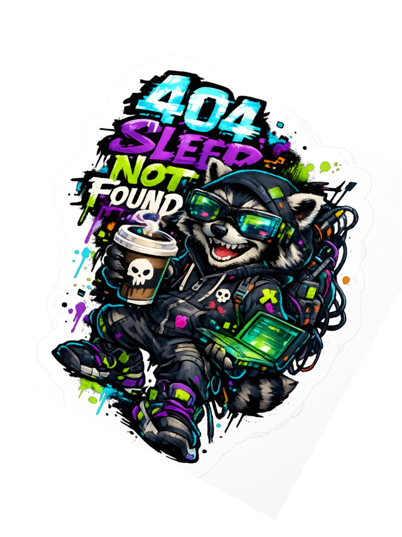404 SLEEP NOT FOUND STICKER product image (4)